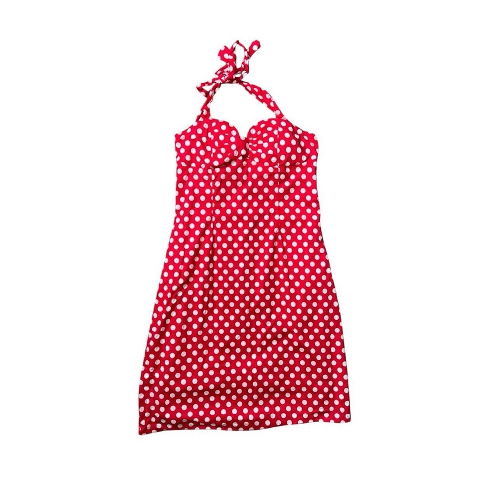 Red Polka Dot Halter Dress